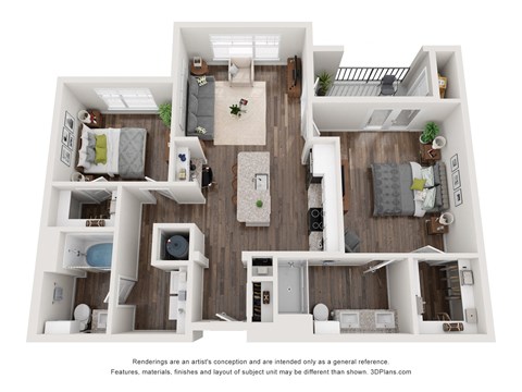 bedroom floor plan an open concept layout with a large closet and a balcony